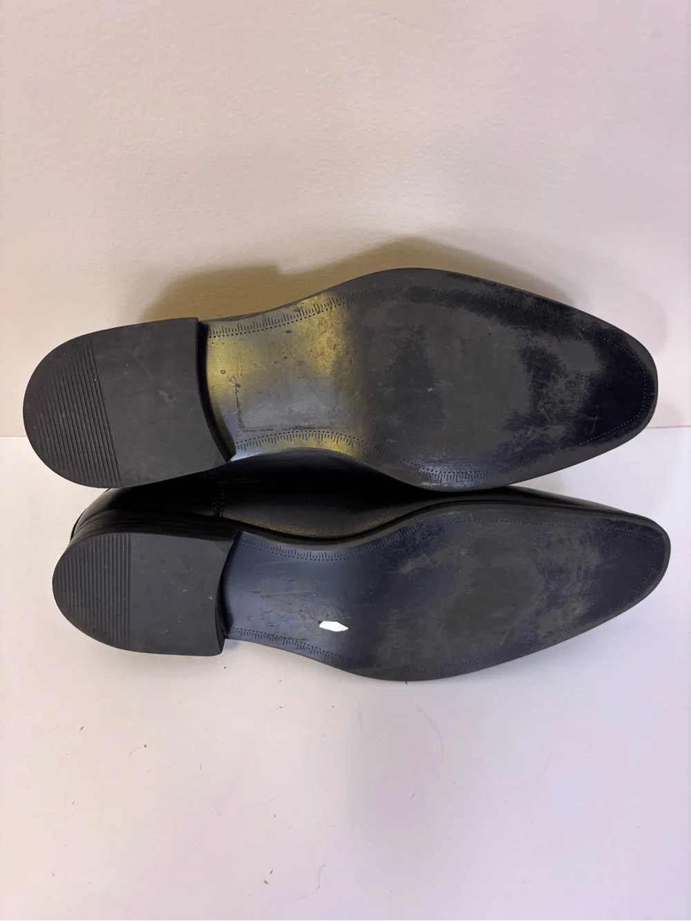 Nordstrom Black Leather Chelsea Pull On Boots Mens 10.5